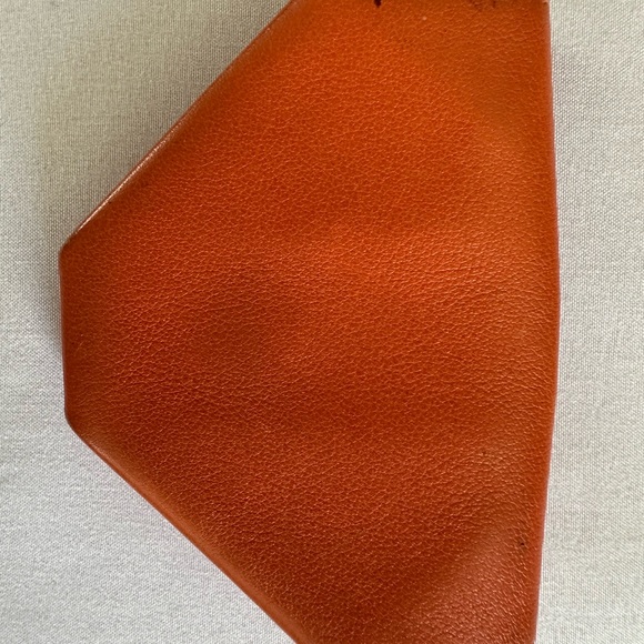 Authentic HERMES Luvan Cattle Veau Barenia Leather Wallet Coin Purse Orange 👛 - Picture 5 of 12